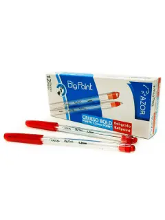 Bolígrafo Azor Big Point Color Rojo Punto Grueso CJ12